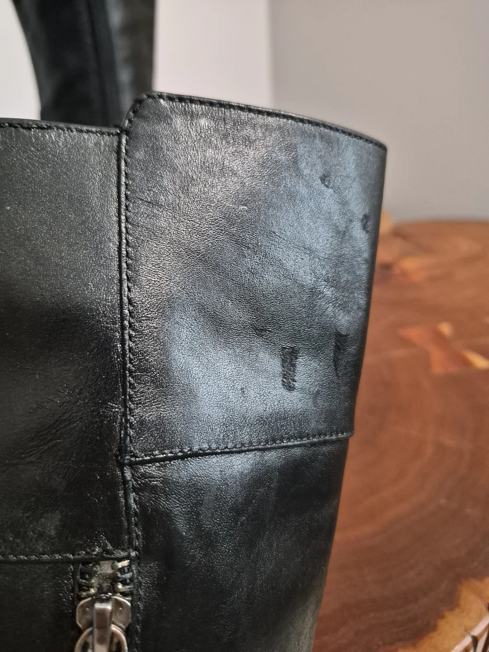 Guess Women's Teddie Tall Shaft Platform Boot Black Vintage Y2K - 8.5